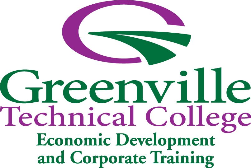 Greenville Tech logo in Green and Purple Text